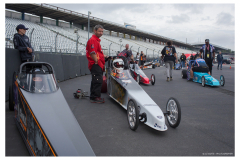 NitrOlympX 2023, Hockenheim - Junior dragsters in the pairing lane.